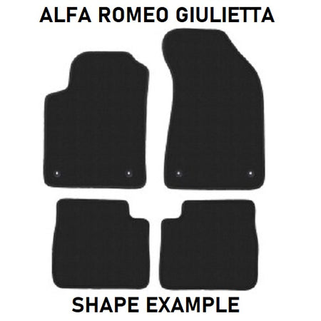 Tailored velour car mats for Alfa Romeo Giulietta  